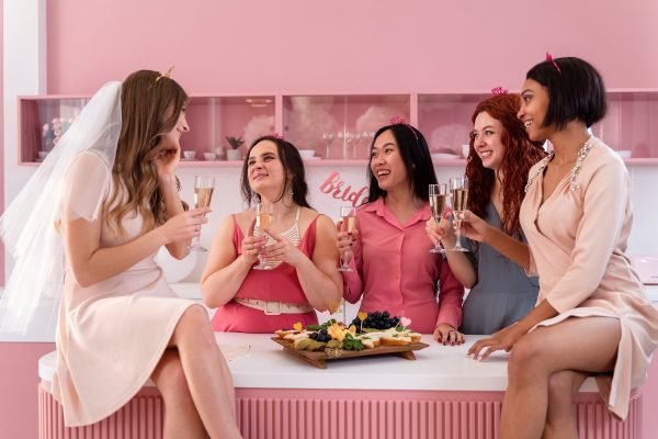 women enjoying engagement party